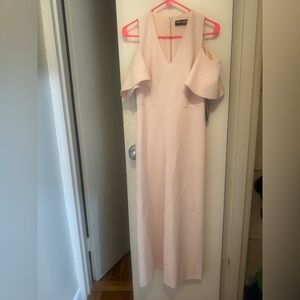 Karl Lagerfeld Blush Cold Shoulder Maxi Dress